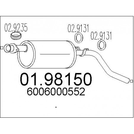 Silencieux arrière MTS