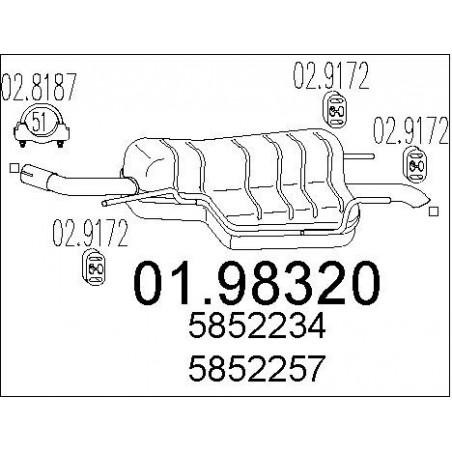 Silencieux arrière MTS