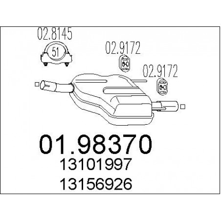 Silencieux arrière MTS