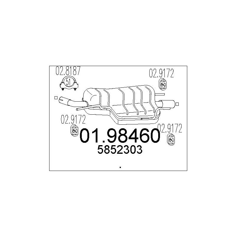 Silencieux arrière MTS