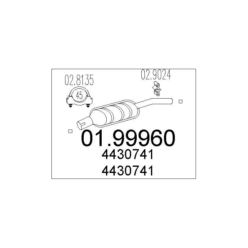 Silencieux arrière MTS