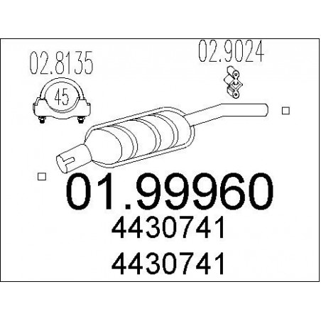 Silencieux arrière MTS