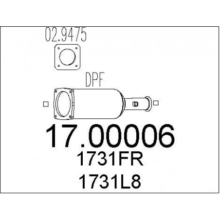 Filtre à particules (échappement) MTS
