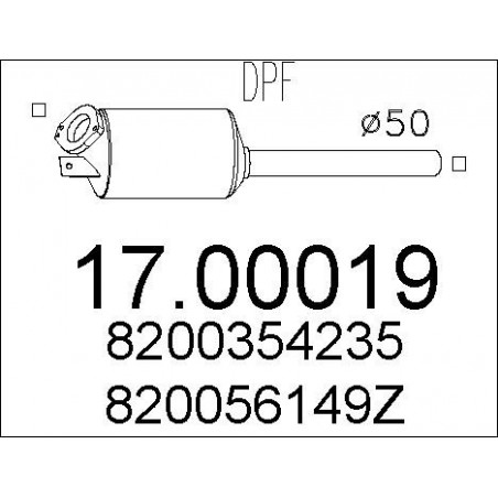 Filtre à particules (échappement) MTS