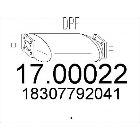 Filtre à particules (échappement) MTS