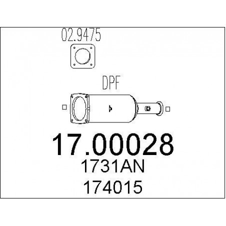 Filtre à particules (échappement) MTS
