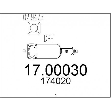 Filtre à particules (échappement) MTS