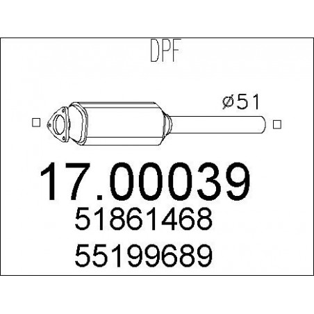 Filtre à particules (échappement) MTS