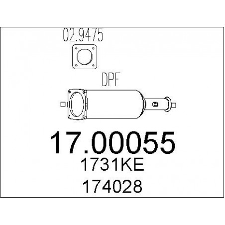 Filtre à particules (échappement) MTS