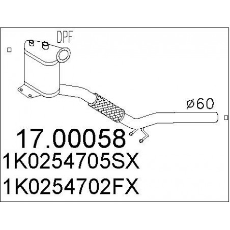 Filtre à particules (échappement) MTS