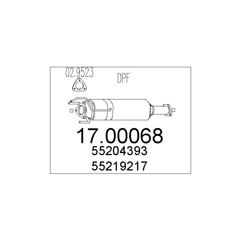 Filtre à particules (échappement) MTS