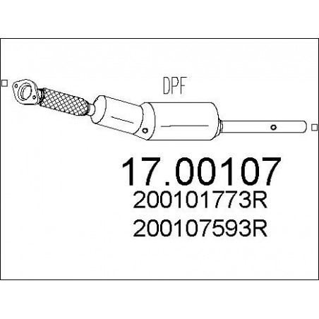 Filtre à particules (échappement) MTS
