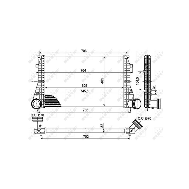 Intercooler (échangeur d'air) NRF