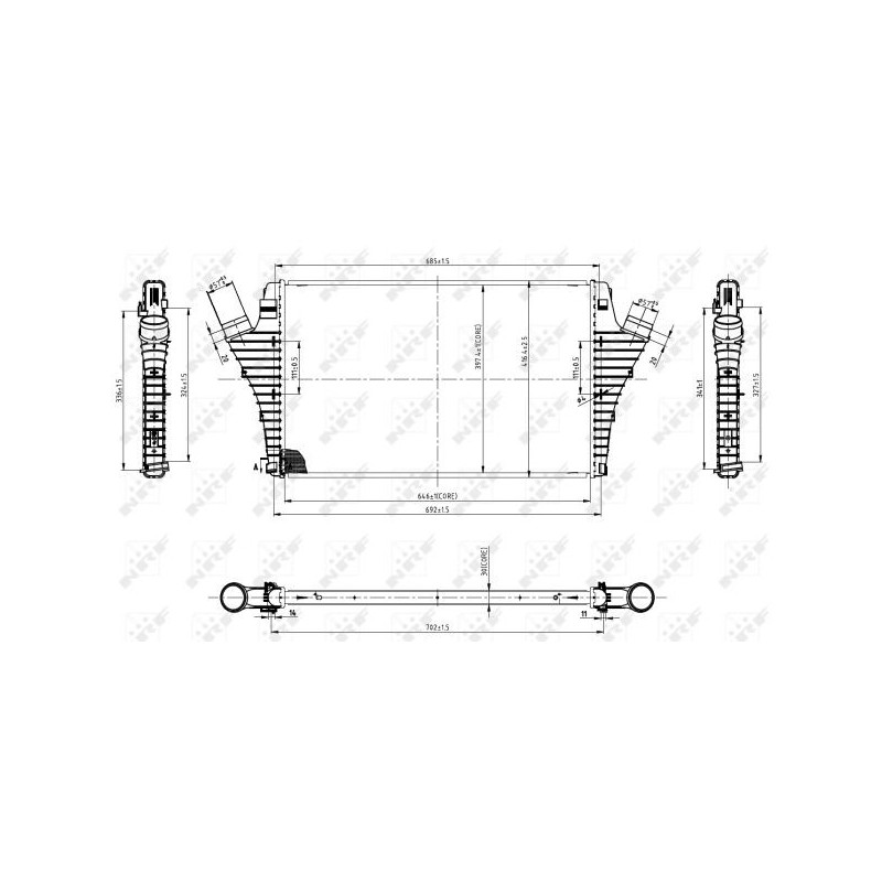 Intercooler (échangeur d'air) NRF