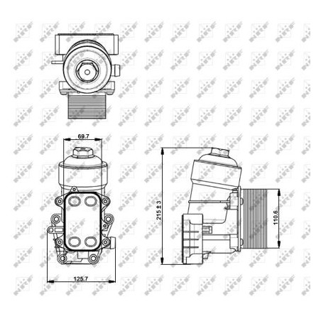 Boîtier (filtre à huile) NRF