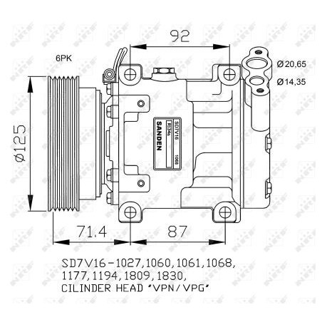 Compresseur de climatisation NRF