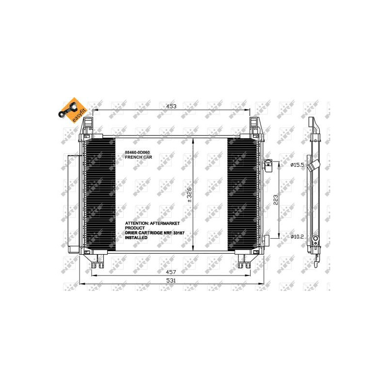Condenseur de climatisation NRF