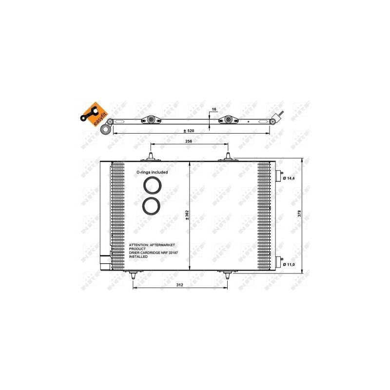 Condenseur de climatisation NRF