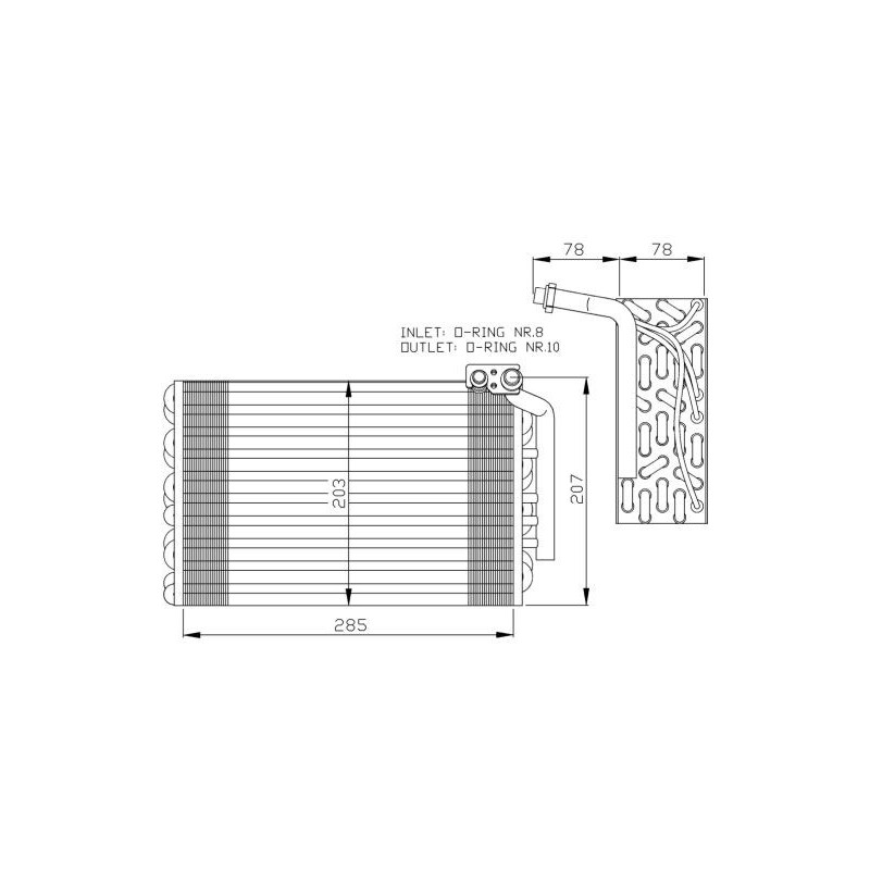 Evaporateur de climatisation NRF