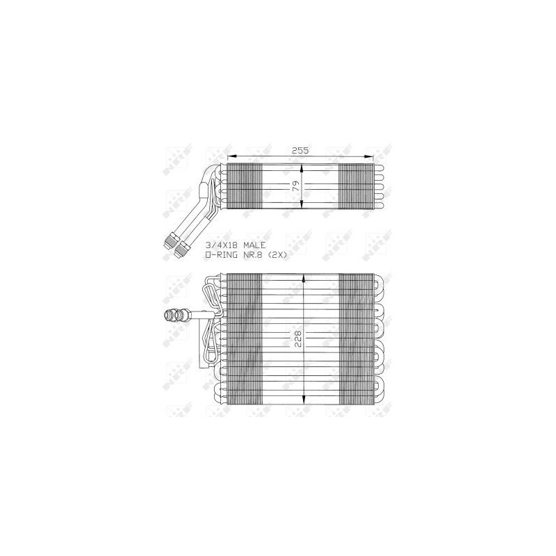 Evaporateur de climatisation NRF