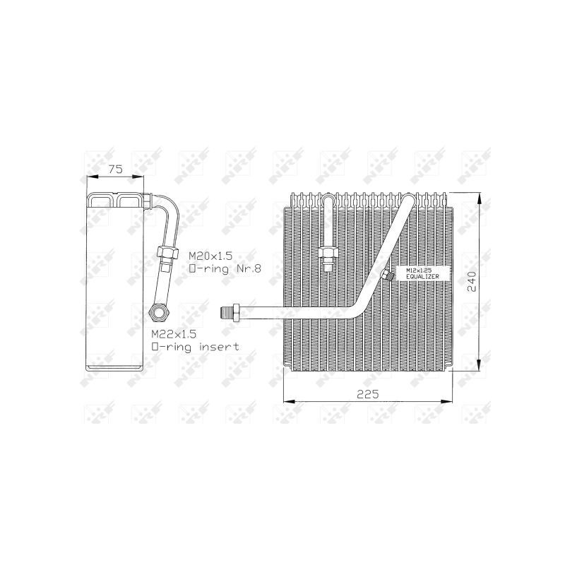 Evaporateur de climatisation NRF