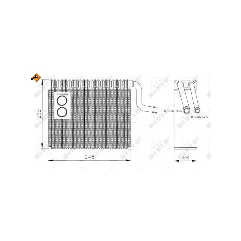 Evaporateur de climatisation NRF