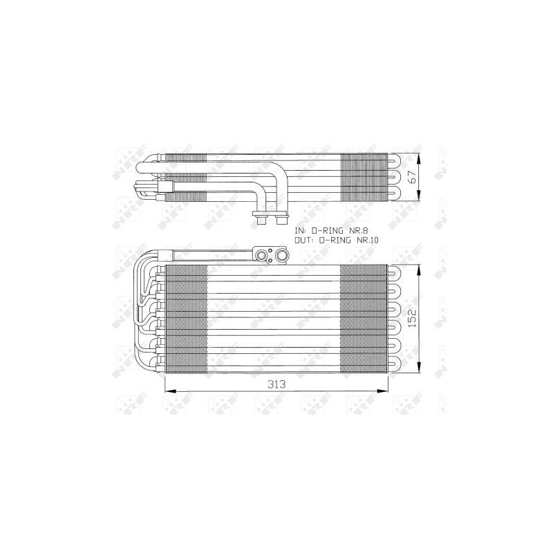 Evaporateur de climatisation NRF
