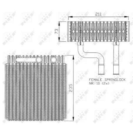 Evaporateur de climatisation NRF
