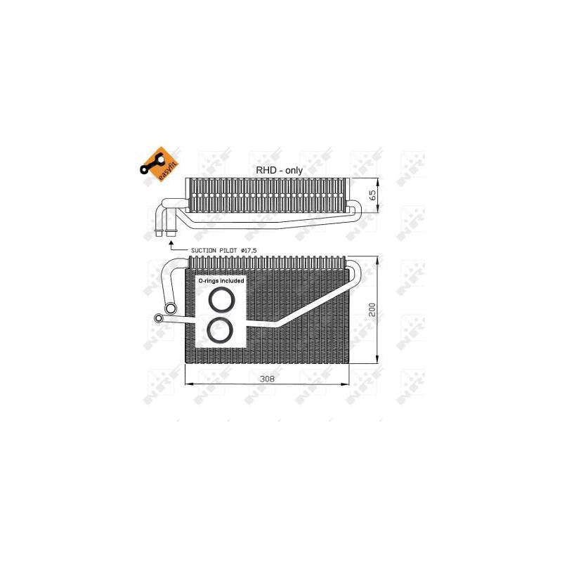 Evaporateur de climatisation NRF