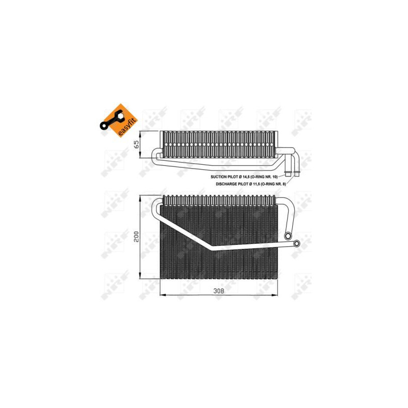 Evaporateur de climatisation NRF