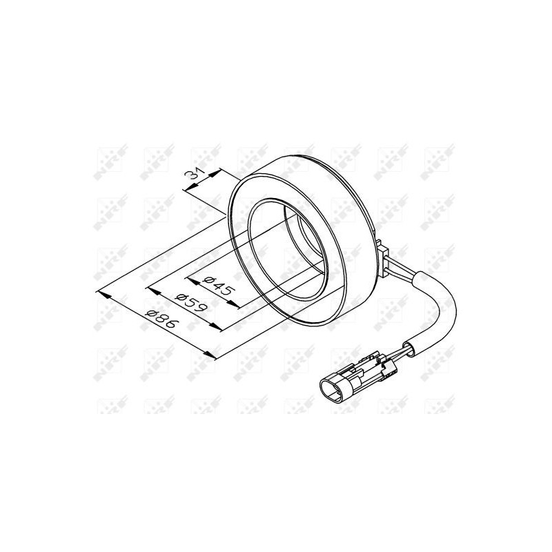 Bobine (compresseur-embrayage magnétique) NRF