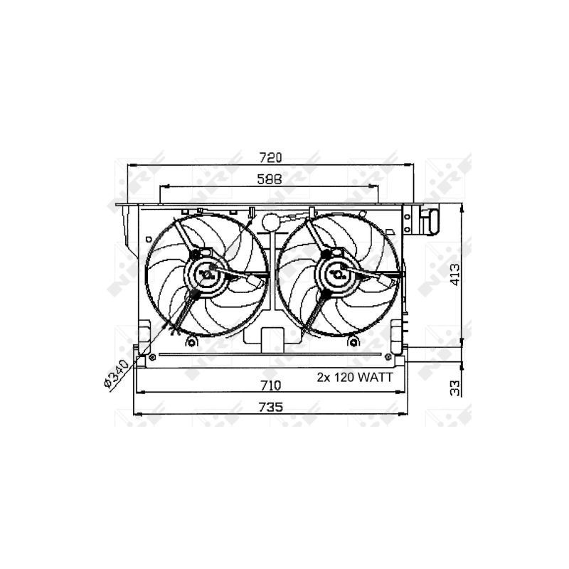 Ventilateur (refroidissement moteur) NRF