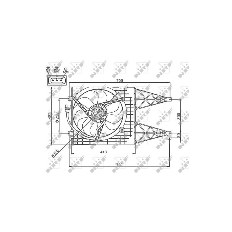 Ventilateur (refroidissement moteur) NRF