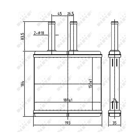 Radiateur de chauffage NRF
