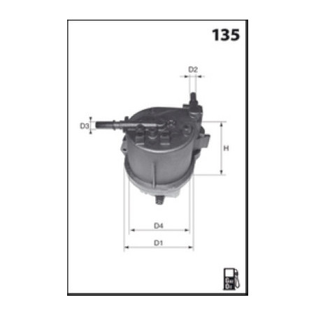 Filtre à carburant MECAFILTER