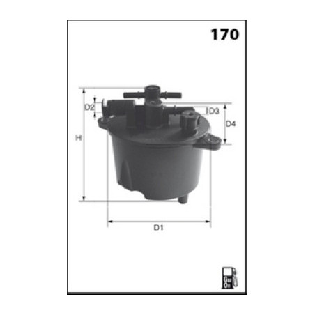 Filtre à carburant MECAFILTER