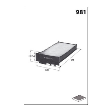 Filtre d'habitacle MECAFILTER