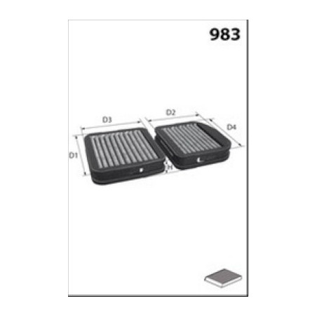 Filtre d'habitacle MECAFILTER