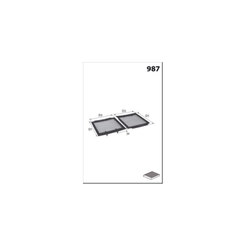 Filtre d'habitacle MECAFILTER