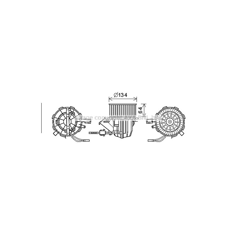 Moteur électrique (pulseur d'air habitacle) AVA QUALITY COOLING