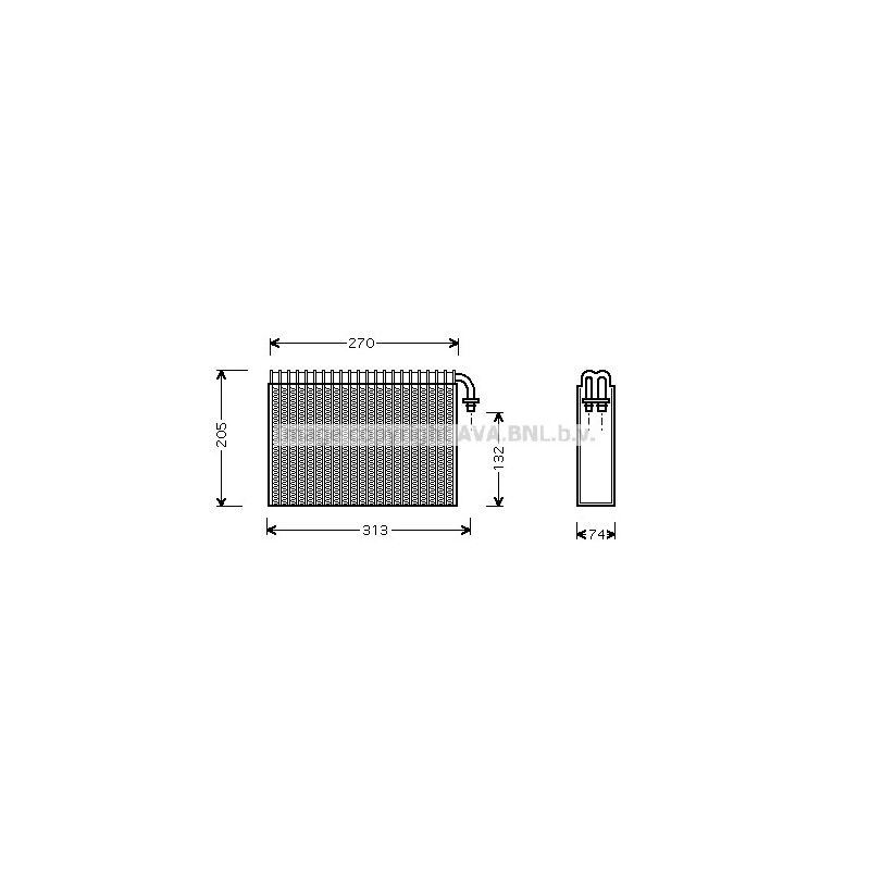 Evaporateur de climatisation AVA QUALITY COOLING