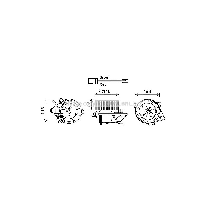 Moteur électrique (pulseur d'air habitacle) AVA QUALITY COOLING