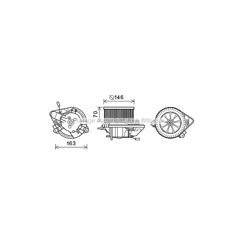 Moteur électrique (pulseur d'air habitacle) AVA QUALITY COOLING