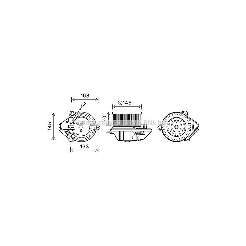 Moteur électrique (pulseur d'air habitacle) AVA QUALITY COOLING