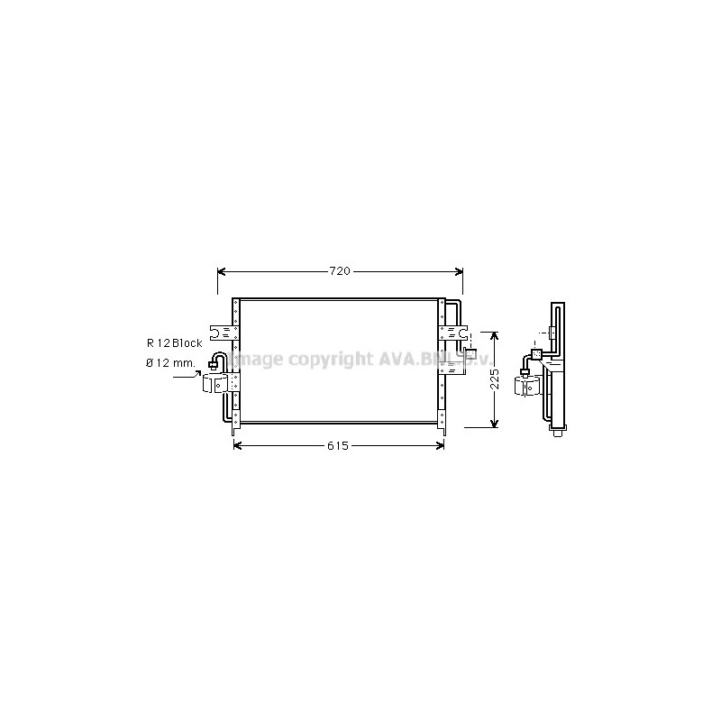 Condenseur de climatisation AVA QUALITY COOLING