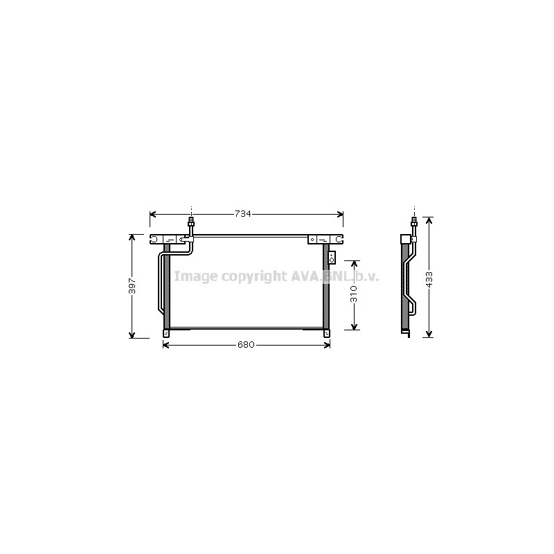 Condenseur de climatisation AVA QUALITY COOLING