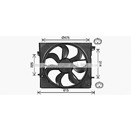 Ventilateur (refroidissement moteur) AVA QUALITY COOLING