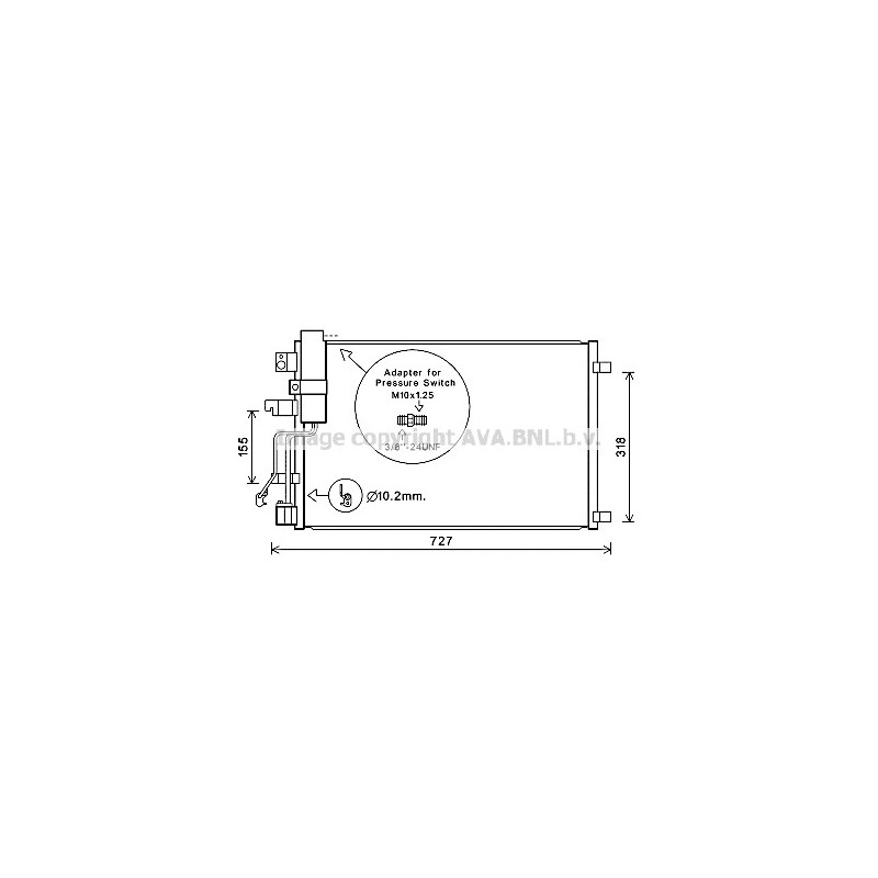 Condenseur de climatisation AVA QUALITY COOLING