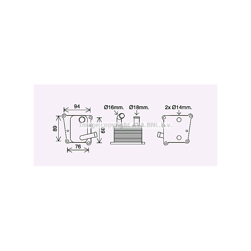 Radiateur d'huile AVA QUALITY COOLING