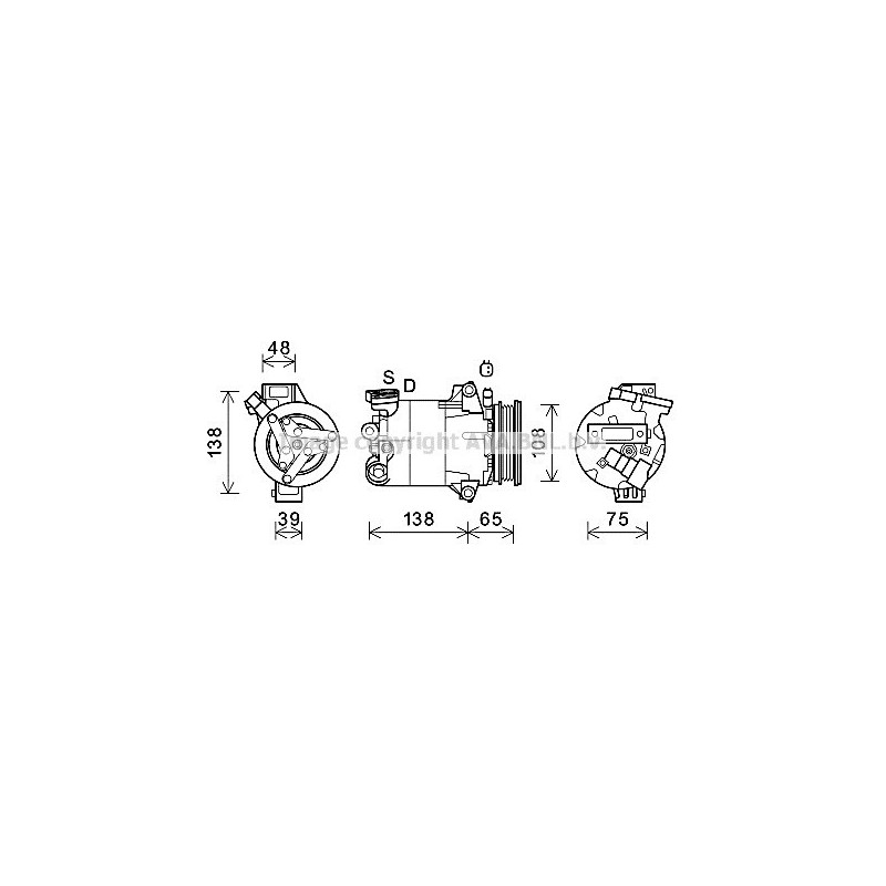 Compresseur de climatisation AVA QUALITY COOLING